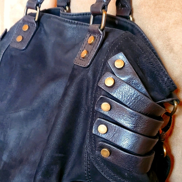 Gorgeous Cynthia Vincent Black Suede & Leather Bag - Picture 2 of 14